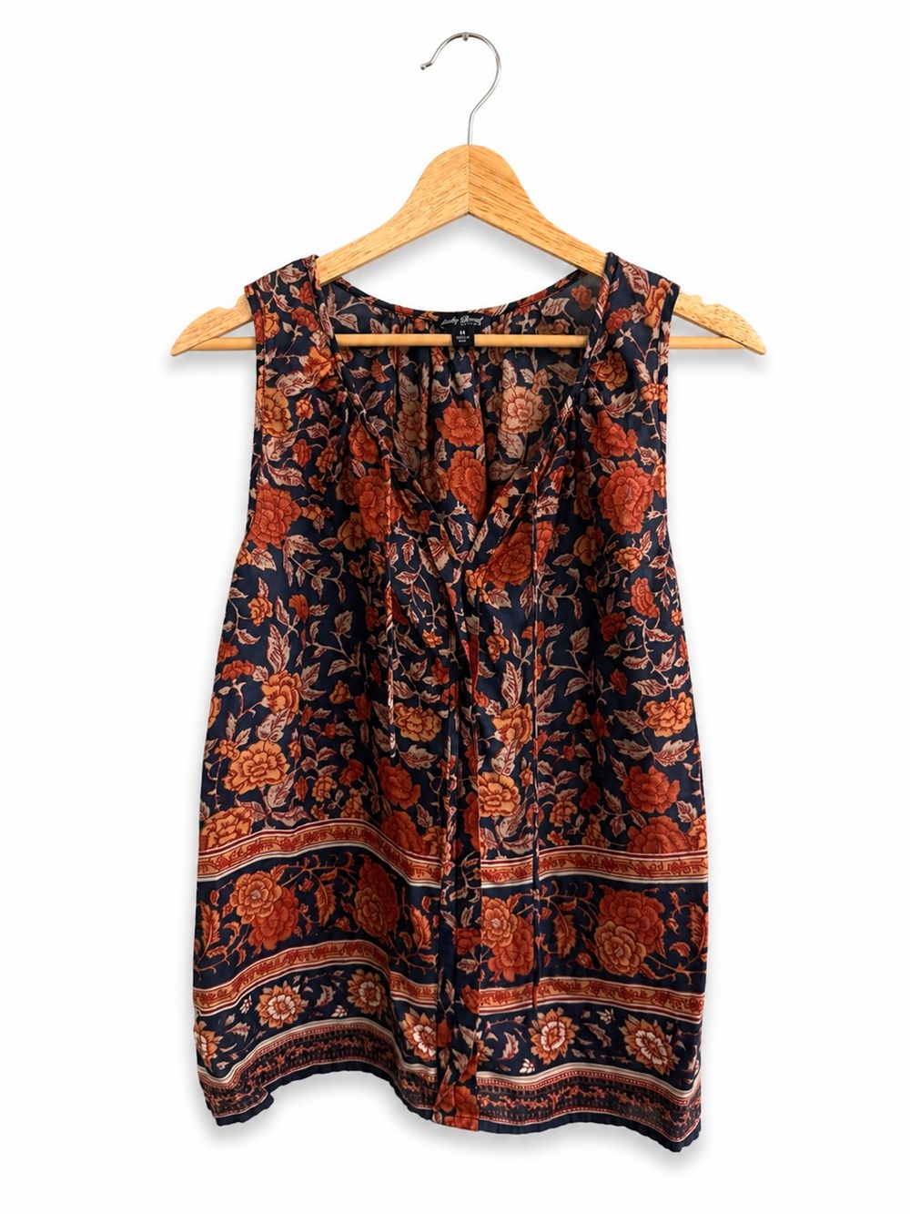 Lucky Brand Floral Sleeveless Tank Top Medium